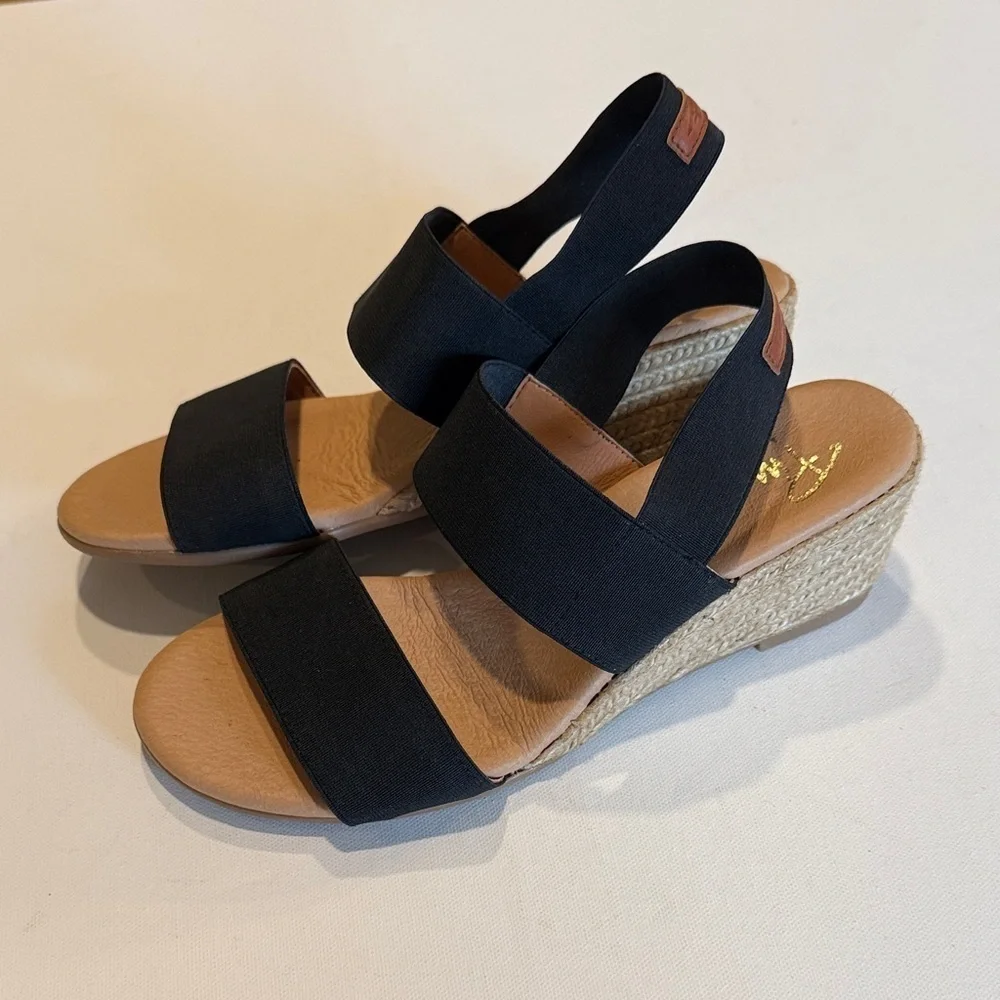 Stylish Black and Tan Sandals